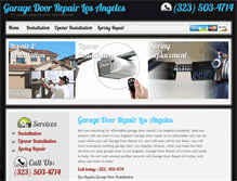 Tablet Screenshot of garagedoorrepairla.com